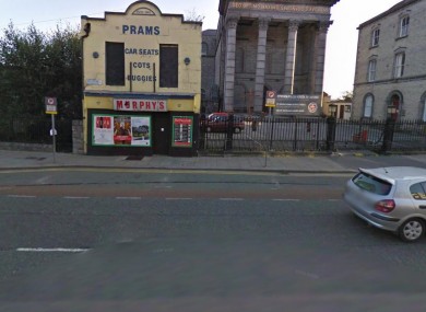 The building before demolition