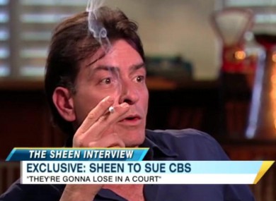 Charlie Sheen in an interview with ABC News