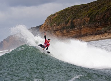 Jordy Smith of South Africa competes in the Rip Curl Pro surfing event at Bells Beach in Victoria, Australia, last week.