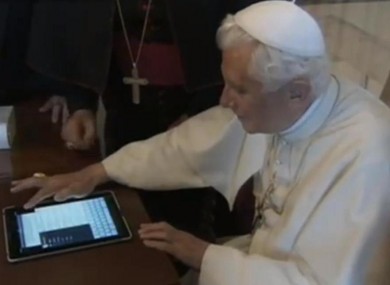 Pope Benedict sends his first tweet yesterday