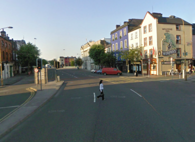 Parnell Place in Cork, where a man was arrested on Friday evening. He later died after falling ill in Garda custody.