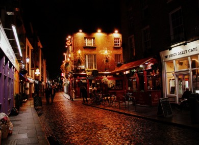 Temple Bar, near Eustace Street where the assaults took place