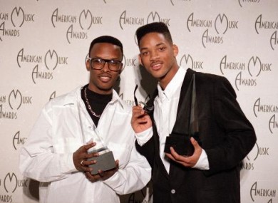 DJ Jazzy Jeff and Will Smith (The Fresh Prince) in 1989 after winning twice at the American Music Awards