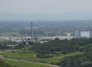 The site of the nuclear plant.