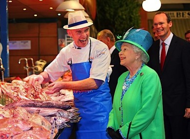 That photo: Cork fishmonger Pat O'Connell with Queen Elizabeth in May.