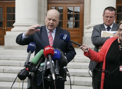 Michael Noonan speaks following the publication of the report today.