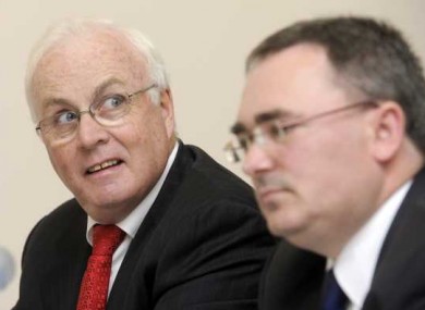 NAMA chairman Frank Daly and CEO Brendan McDonagh: NAMA has confirmed it is pursuing the pensions of developers to try and recoup outstanding loans.