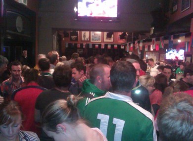 The scene in Molly Malone's Bar, Wellington this morning.