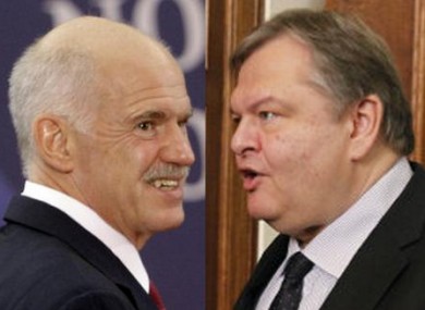 George Papandreou and Evangelos Venizelos