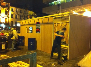 The kitchen was erected on Thursday.