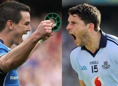 Leinster out half Jonny Sexton and Dublin forward Bernard Brogan.
