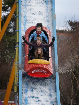 People enjoying the first day of Funderland at the RDS in Dublin today