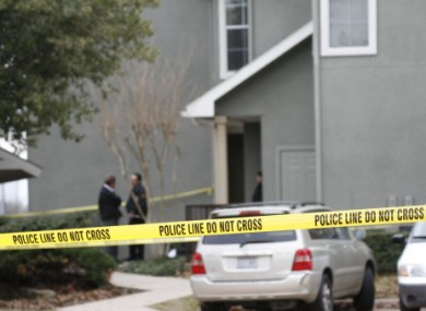 Police at the scene of the shooting in Fort Worth, Texas.