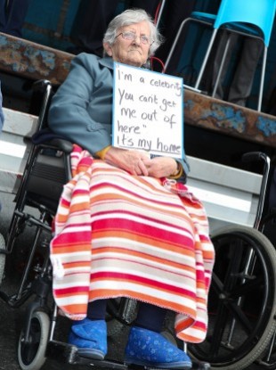 Bridget O'Neill takes part in a November protest against the Abbeyleix unit closure.