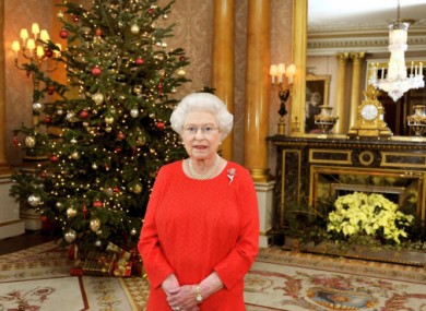 The Queen pictured on the day of recording.