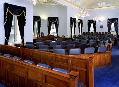 The Seanad chamber: 12 senators are receiving a little-known annual payment of over €23,000 a year for not being in political parties.