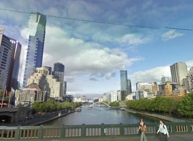 General view of the Yarra River, where the body was found