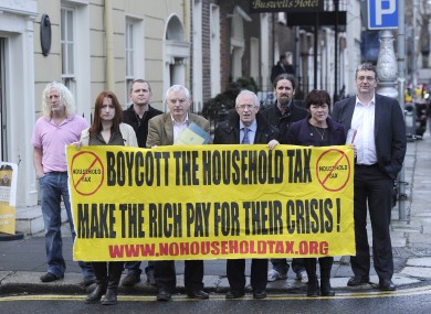 TDs including Richard Boyd Barrett and Thomas Pringle at the launch of the campaign in December