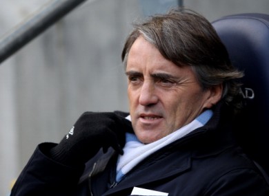 Roberto Mancini: in Lisbon tonight.