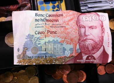 An old £100 punt note that shopkeeper Tony Morgan took in last week