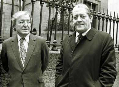 Haughey and Lenihan pictured in 1986.