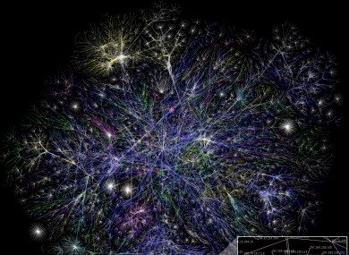 A 'map of the internet' produced in 2005: The European Commission is hoping to harmonise the procedures for dealing with copyright infringement throughout the EU.
