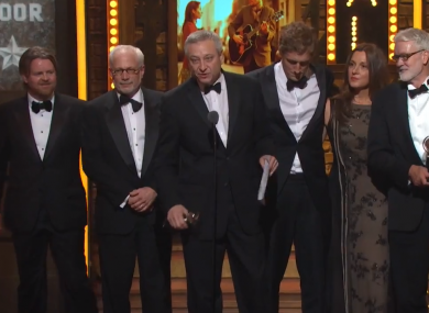 Producer Frederick Zollo accepts the Tony Award for Best Musical for the Broadway adaptation of 'Once'.
