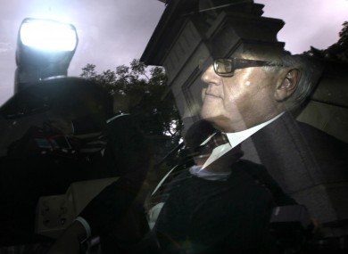 Ulster Bank CEO Jim Brown leaving the Oireachtas yesterday after facing questions from TDs