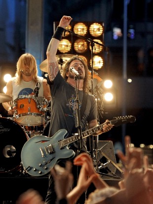 File pic: Foo Fighters perform during the 54th annual Grammy Awards