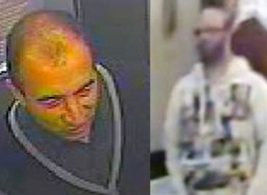 CCTV images of the two men wanted in connection with the rape of the 14-year-old
