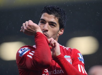 Liverpool's Luis Suarez.