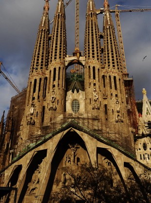 Gaudi's Sagrada Familia church in Barcelona, Catolonia in Spain.