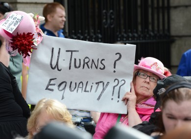 Protesters in Dublin this week