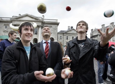 Students mark Freshers Week at Trinity College last year: TCD remains Ireland's top-ranked university; Ireland still has three institutions in the top 200.