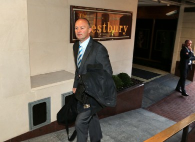 ERC Chief Executive Derek McGrath arrives for today's meeting.