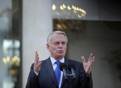 France's Prime Minister Jean-Marc Ayrault earlier today