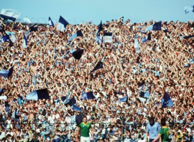 Dublin fans on the Hill in 1984.