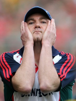 James Horan during the final few moments of yesterday's All-Ireland SFC final.