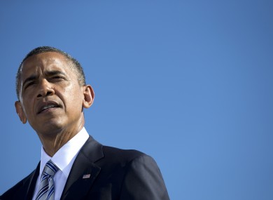 Obama speaks at a Pentagon memorial earlier today