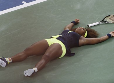 Serena Williams: celebration.