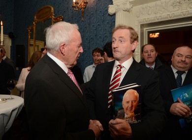 Kenny meets O'Herlihy upon his arrival at the book launch last night.