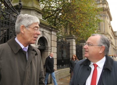 Pictured (LtoR) Chairman of IBRC and the former Anglo Irish Bank, Alan Dukes and Chief Executive Officer Mike Aynsley