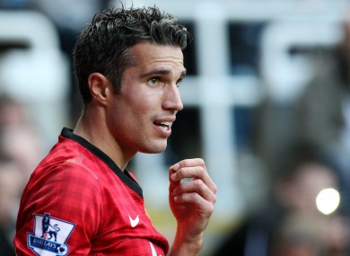 Van Persie in action against Newcastle.
