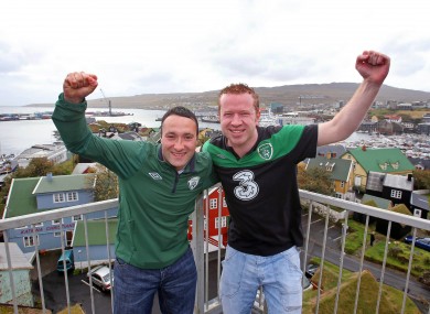 David Cooper and Eoin McCann from Dublin in Torshavn today.