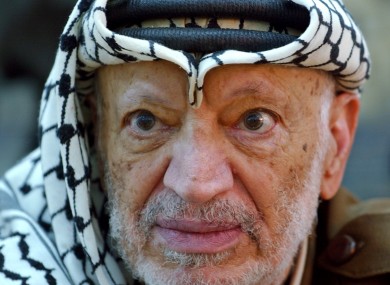File photo of Palestinian leader Yasser Arafat.