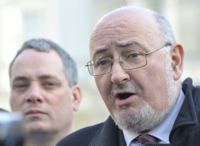 On right: Sinn Féin health spokesperson Caoimhghín Ó Caoláin (file photo)