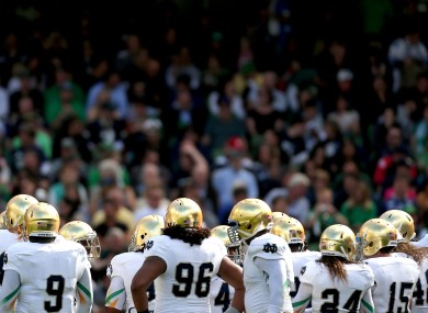 Around two-thirds of the 50,000 people who attended the Notre Dame v Navy game in Dublin were thought to have travelled from the US to watch it.
