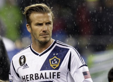 Beckham's last game for LA Galaxy will be when the Major League Soccer club hosts Houston in the league championship early next month.