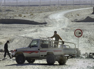 File photo of the Afghan border in Iran, near the area where the earthquake struck today.