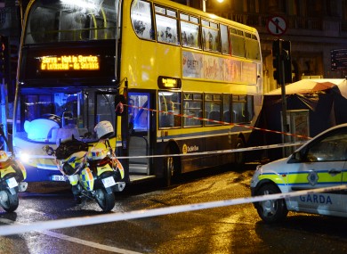 The scene of the incident on Thursday night.